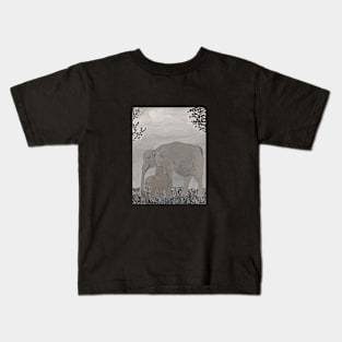 elephant by moonlight Kids T-Shirt